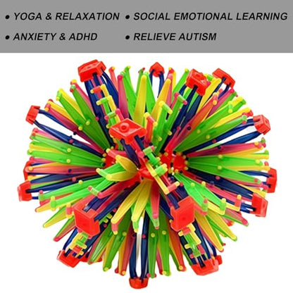 Large Plastic Toy, Novelty Rainbow Expandable Ball (11.8" to 39.4"), Breathing Sensory Stretching Elasticity Toy Designed Specifically for Boy and Girl