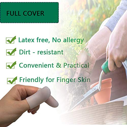 Kris-kikomy Gel Finger Protectors Finger Caps Silicone Fingertips Protection - Finger Cots Great for Trigger Finger, Finger Arthritis, Finger Cracking and Other Finger Pain Relief (Medium) - size: Medium (Pack of 10)