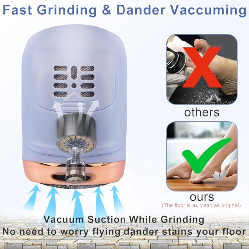 Electric Callus Remover for Feet, Portable Pedicure Kit Foot File Callus Remover, Rechargeable Waterproof Foot File for Foot Care Deadskin Remover with 9Head&LCD Display, Purple - style: Purple Electric Callus Remover +10in1+9 heads