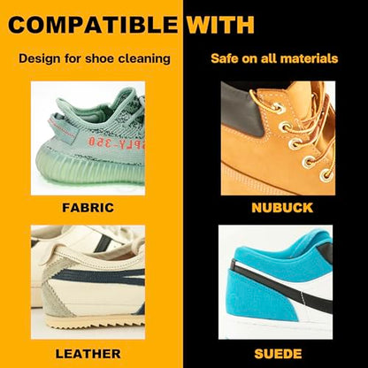 Wilkins Shoe Brushes for Cleaning - Hog's Hair Soft Bristle Shoe Cleaning Brush for Leather, Fabric and Suede Brush