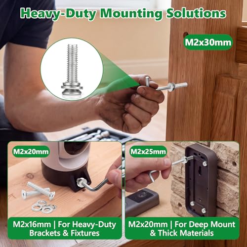 652 Pcs M3 Flat Head Screws Nuts Washers Wrench Kit, 304 SS | with Flat Washers & Wrench, Flush Mount Metric Fasteners for 3D Printers, Drones & DIY, 6mm-30mm,Clear Label Storage Box - size: SS M3 652pcs 1
