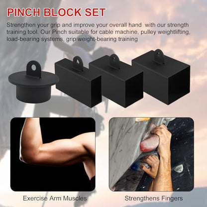 Block Strength Set, Workout Climbing Power Grip, Hand Grip Tool For Cable Machine, Forearm Finger Exerciser With Loading Pin, Strengthener Equipment Climbing Training - color: Circle