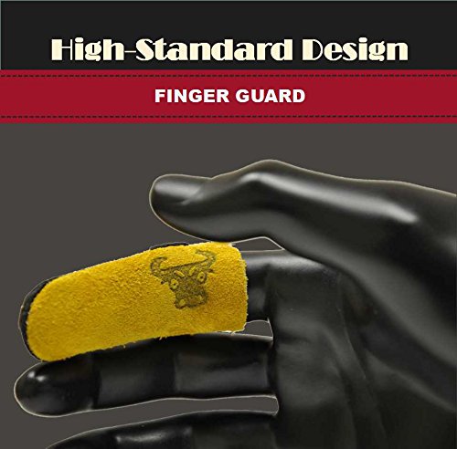G & F Products 8128M Cowhide Leather Guard Finger Protection, Medium, Tan Brown/Tan (Pack of 2) - size: Medium (Pack of 2), style: Finger Guard
