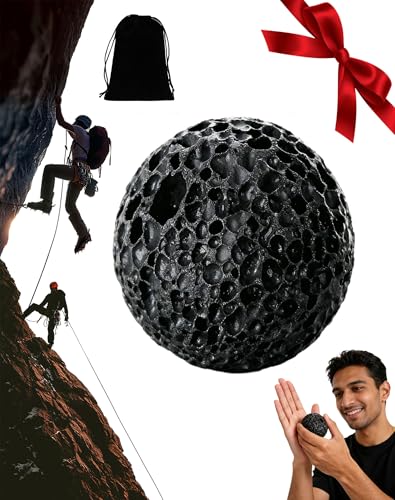 Callus Ball for Hand, Moon Grip Ball Callus Rock, Textured Hand Grip Strengthener, Grip Strengthener & Hand Gripper Alternative, Improve Strength, Rock-Solid Hands, For Rock Climbers, Gym Rats - color: black, size: 1.57in