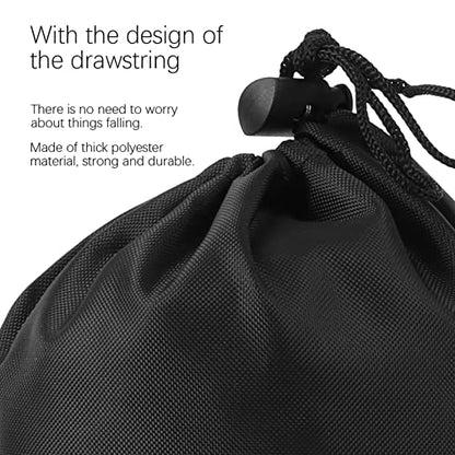 YUYTE Black Drawstring Carry Bag, Durable Polyester Pouch for Skipping Rope Storage, with Design, Lightweight and Easy to Carry