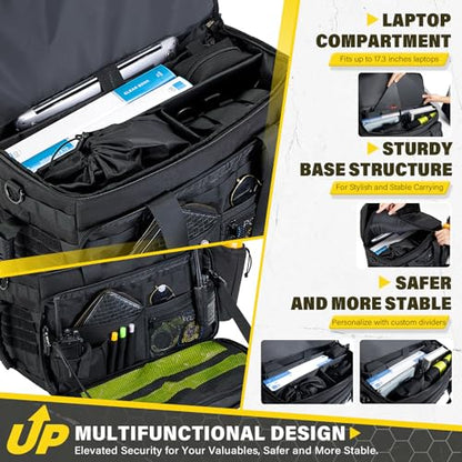 Golkcurx Patrol Bag Law Enforcementt, Front Seat Organizer | Police Gear Bag, Car Organizer for Vehicle Passenger Seat, MOLLE System & Cup Holders