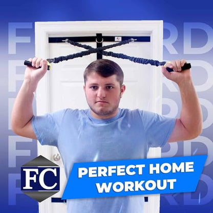 X-Over Home Rehab Gym Bundle Resistance Bands with Clip & Ring Set, Door Anchor Straps & Carry Bag for at-Home Shoulder & Arm Care, Strengthening, Reduce Pain, Injury Prevention, & Recovery - size: Level 2
