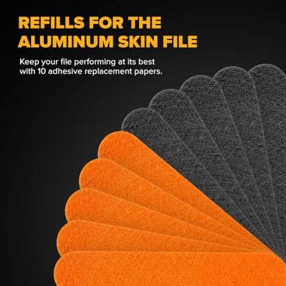 Climbskin Replacement Sand Papers - Includes 10 Premium Adhesive Replacements for Climbskin Aluminum Skin File - 5 Coarse and 5 Fine Sand Paper Refills
