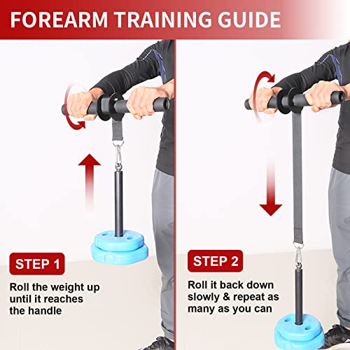 SYL Fitness Wrist and Forearm Blaster, Wrist Roller & Forearm Strengthener for Training, Fitness Forearm Workout Equipment, Grip Strength Trainer for Gym and Home