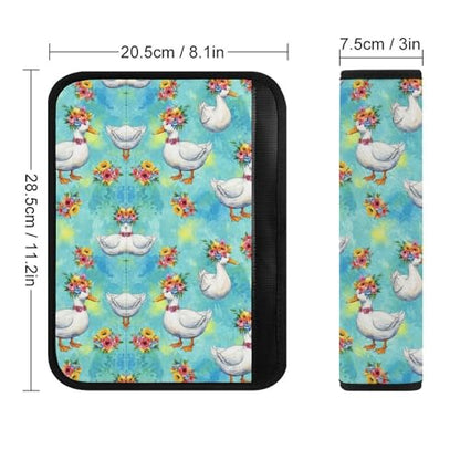 2 Piece Flowers Duck Floral Car Seat Straps Shoulder Pads Universal Fit Automotive Seat Belt Protector for Kids, Car Seats Pushchair Strollers High Chair Pushchair - color: Pattern 669