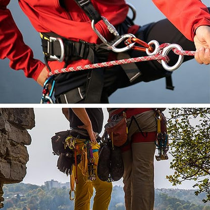 35kN Climbing Rescue Figure 8 Descender Rigging Plate Heavy Duty & Large & High Strength Rappel Device Equipment for Rappelling, Belaying, Tree Climbing, Aerial Silks Rigging - color: Blue - 35 kN - 2 Pack