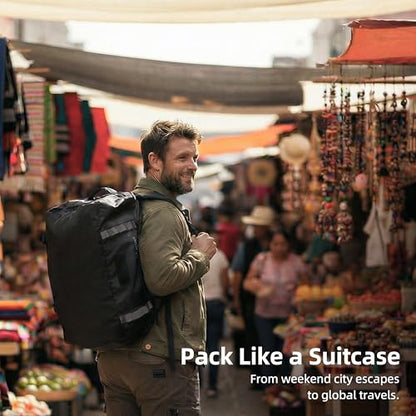 Utility Duffle Bag 40L, Convertible Backpack for Travel, Gym & Commute, Water Repellent - color: Valkyrie