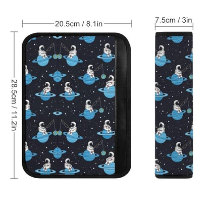 Universal Soft and Comfortable Funny Astronaut Seat Belt Shoulder Pad for Girls and Boys, Most Cars, 2 Pack Seat Belt Covers Cushion Shock Absorption - color: Pattern 378