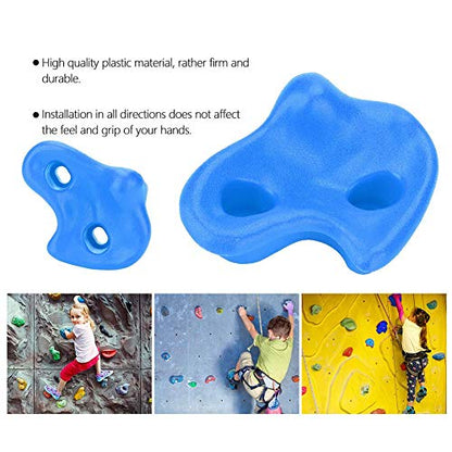 Rock Climbing Holds, 10-Piece Climbing Stones Kit for Playground Safety and Comfort