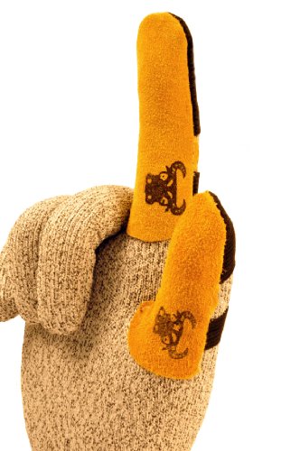G & F 8128L Cowhide Leather Finger Guard, Finger Protection, Size Large,Tan - size: Large, style: Finger Guard