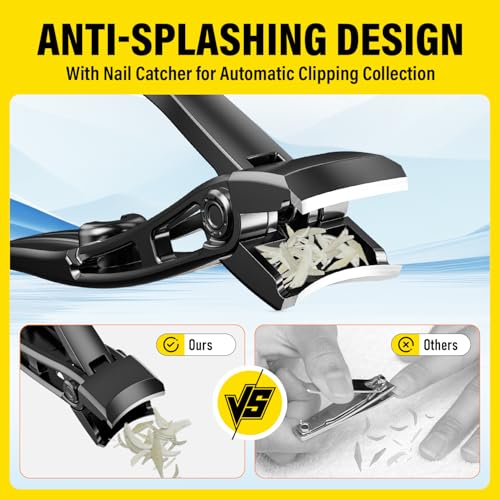 Ultra Wide Jaw Opening Nail Clippers Set, Extra Long Handle Toenail Clippers for Seniors Thick Toenails, Heavy Duty Large Clippers Cutter, Fingernail Clippers Gifts for Seniors, Men & Women Elderly - size: Wide Jaw
