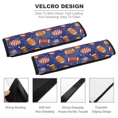 2PCS Football Stars Car Seat Belt Pad Breathable Shoulder Protector for Girls and Boys, Most Cars, Anti-Slip Pad - color: Pattern 271
