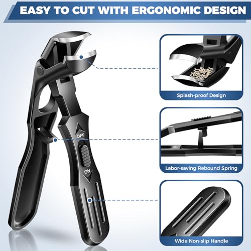 Toenail Clippers for Seniors Thick Toenails, 2026 Upgrade Angled Nail Clipper for Seniors, Toe Nail Clippers for Men with Wide Jaw Opening, Heavy Duty Fingernail Clipper - style: Black Angled Nail Clippers