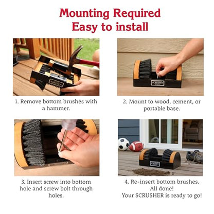 The Original Scrusher Boot & Shoe Cleaner, Durable Weather Resistant Outdoor Shoe Brush - style: Original