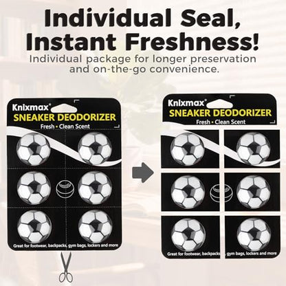 Knixmax Shoe Deodorizer Balls Gym Bag Smell Remover Ball 12 Packs