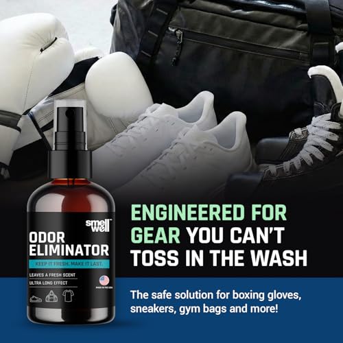 SmellWell Room Spray Odor Eliminator – Non Toxic Air Freshener & Shoe Deodorizer Spray, Shoe Smell Remover for Smelly Shoes, Home & Furniture – 6 fl oz