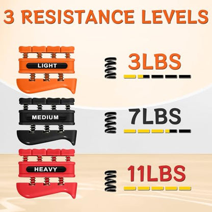 DICYWUDI Flex Therapy Bar and Grip Strength Trainers set, Physical Therapy & Resistance Bar for Golfers Elbow,Tendinitis,Wrist,Forearms Pain, Improve Grip Strength and Relieve Pain - color: 16pcs ‎Black sets