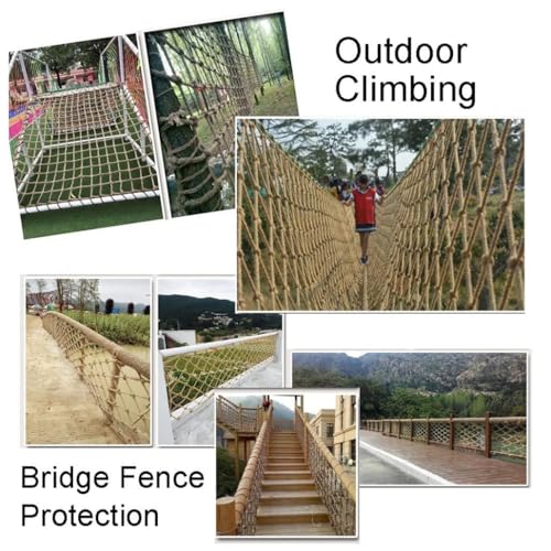 Kids Climbing Frame Net - Durable Rope Netting for Playground, Tree House, Rock Wall, Cargo Net, 8mm Dia, Perfect for Outdoor Playsets & Swing Sets - size: 3X7m