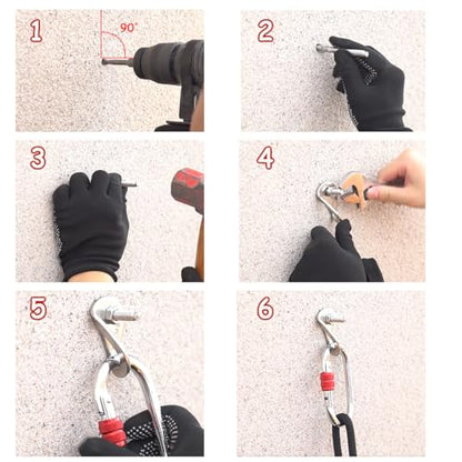 304 Stainless Steel Climbing Bolt Kit, Heavy-Duty Climbing Holds Hanger 1/2"-for Outdoor Climbing Walls, Bouldering Gyms, and DIY Home Training Setups (1 Set) - color: 1 set