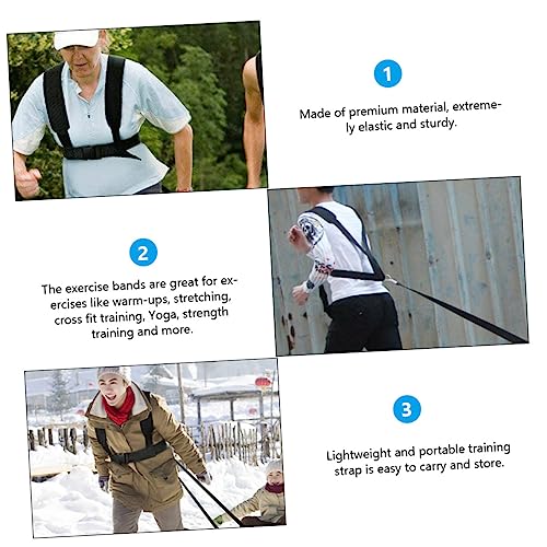 2pcs Professional Weight Lifting Belt Shoulder Straps Training Belt for Fitness Sled Harness Grip Strength Enhancer