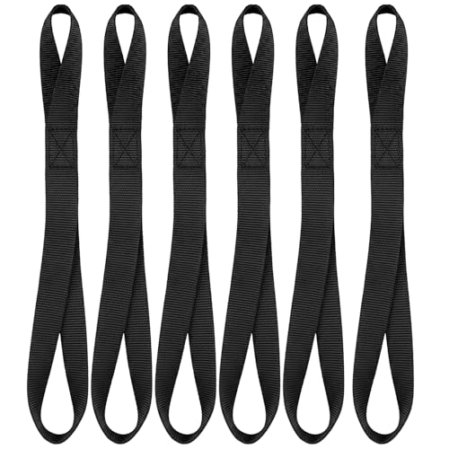 6 Pack Soft Loop Tie Down Straps, 3900 lbs Break Strength Heavy Duty Motorcycle Handlebar Straps for ATV, UTV, Dirt Bike, Trailer, Truck Bed, Kayak – Reliable Transport & Hauling