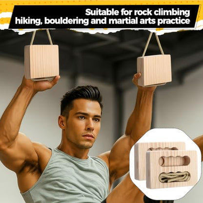 Hangboard Rock Climbing for Climbing Home Training Finger Strengthener, Pull-up Grip Arm Training Portable Finger Board Rock Holds Indoor and Outdoor - style: Square