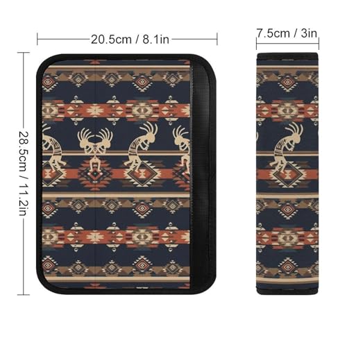 2 Pack Breathable Car Seat Belt Pad for Child, Stroller Pushchair High Chair, Traditional Southwestern Navajo Tribal Aztec Neck Strap Covers, Neck and Shoulder Support - color: Pattern 1119