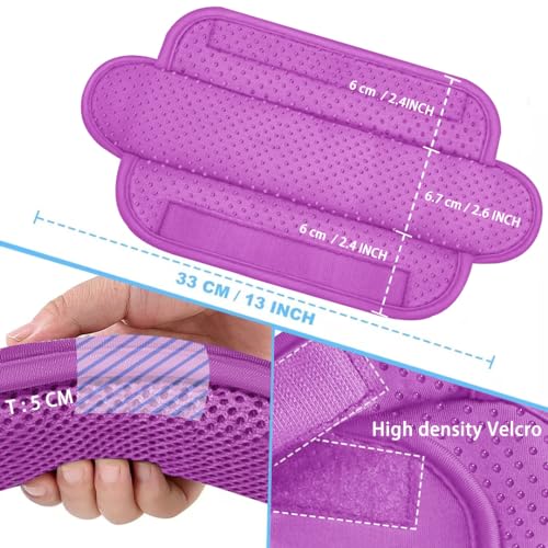 ZINZ 2-Pack Universal Shoulder Pad with Ultra thick Cushion for Bag Luggage Bag Crossbody, Plus Long & Anti-Slip & Breathable,Purple-2Pack - color: Purple-2pack