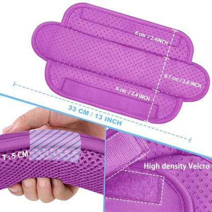 ZINZ 2-Pack Universal Shoulder Pad with Ultra thick Cushion for Bag Luggage Bag Crossbody, Plus Long & Anti-Slip & Breathable,Purple-2Pack - color: Purple-2pack