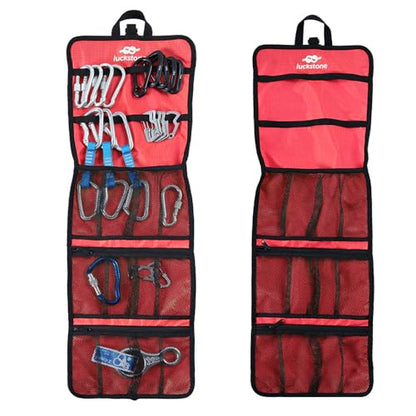 Lixada Climbing Quickdraw Hanging Storage Bag Climbing Gear Organizer Bag Small Tools Organizer Pouch - color: Red