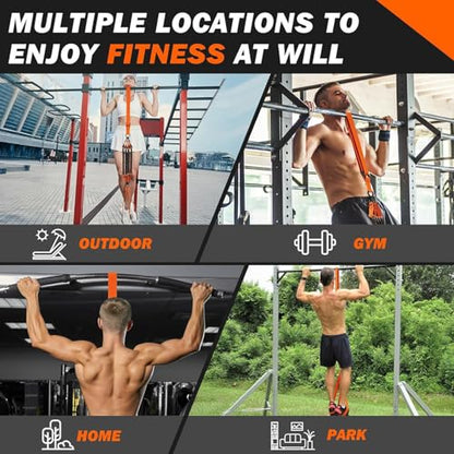 Pull Up Assistance Bands, 6 Resistance Bands Up to 450 lbs | 6 Resistance Bands Up to 450 lbs, Dual Foot Support, Handles, Strap and Storage Bag, Home Gym Strength Training
