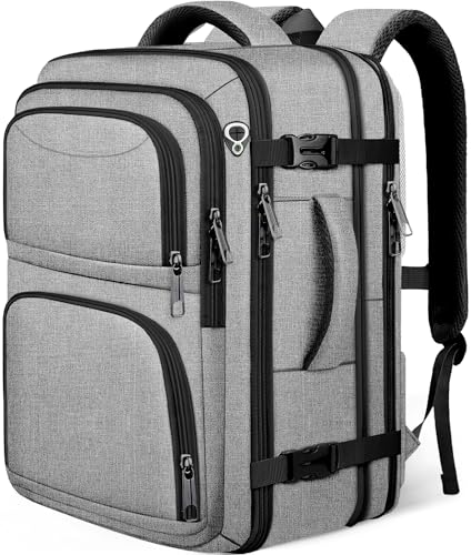 Extra Large Travel Backpack, Carry on Luggage Backpack TSA 18.4 inch Laptop Bag Flight Approved, Lightweight Business Luggage Bag, Travel Gifts for Men, Black - color: Grey, size: 18.4 Inches