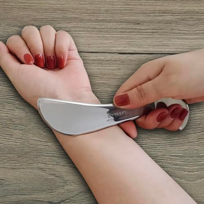 BYYDDIY 304Stainless Steel Gua Sha Muscle Scraper Scraping Massage Tool Kit,IASTM Tools, Great Soft Tissue Physical Therapy Used for Back, Legs, Arms,Neck (L-SD2B) - style: L-SD2B