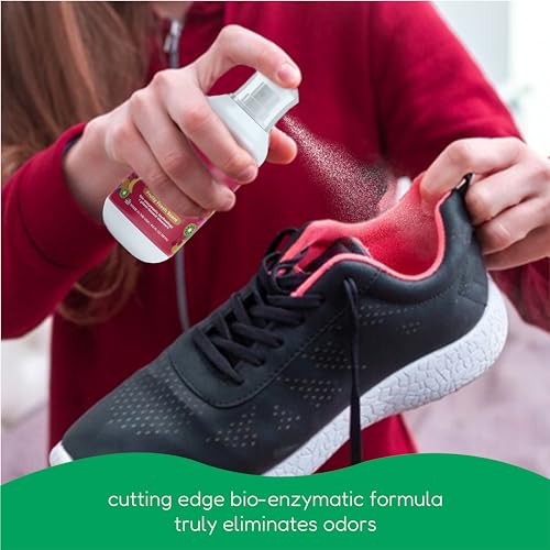 Fresh Monster Kids Deodorizing Shoe Spray, Fruity Fresh, 4 oz | Natural Shoe Deodorizer Spray with All-Day Odor Protection, Bio-Enzyme Technology, Eliminates Odors, Toxin-Free, Made in USA