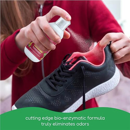 Fresh Monster Kids Deodorizing Shoe Spray, Fruity Fresh, 4 oz | Natural Shoe Deodorizer Spray with All-Day Odor Protection, Bio-Enzyme Technology, Eliminates Odors, Toxin-Free, Made in USA