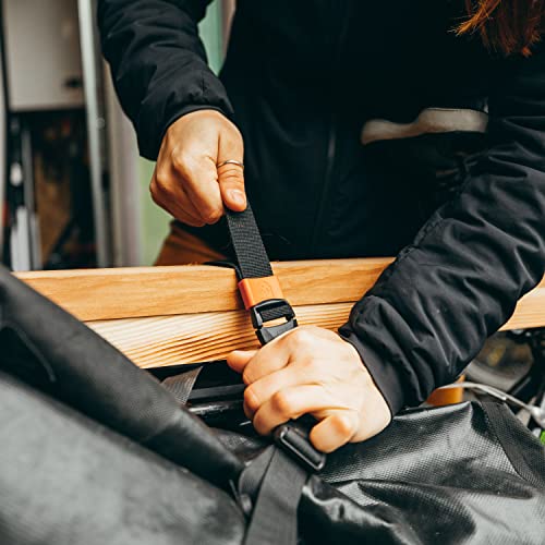 GEAR AID Utility Straps with Side-Release Buckle, Secure and Compress Camping, Biking, Hunting, Boating Gear, 1" Width, 24" Length - size: 1" x 24", style: 2 Straps