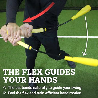 FIELDFORCE Inside-Out Bat Baseball Swing Trainer Baseball Training Aid | Baseball training equipment that improves swing path, hitting mechanics, and bat control with instant feedback