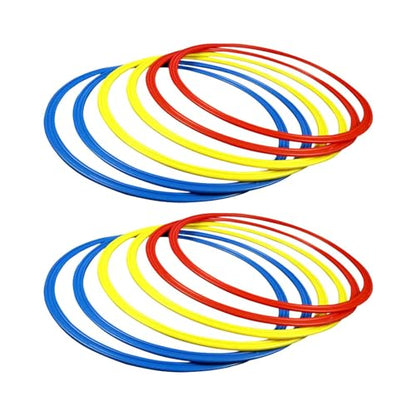 Agility Training Rings Football Training Agility Ring Workout Equipment Home Gym Portable for Kids Sports Rugby - size: 40cm 12 Pieces
