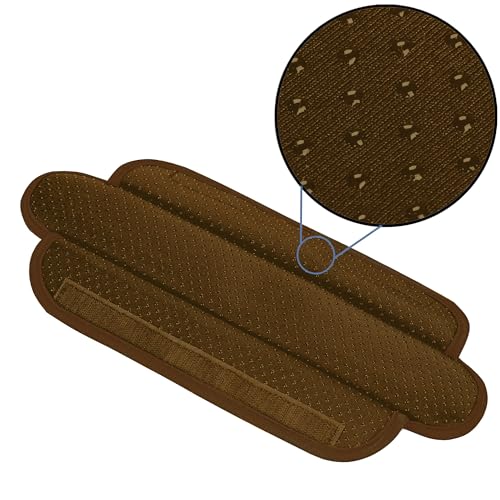 Ultra Thick & Breathable Universal Shoulder Pad Cushion for Bag - Long & Comfort - color: Coffee