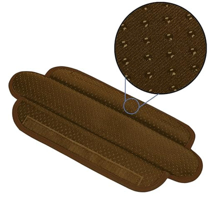 Ultra Thick & Breathable Universal Shoulder Pad Cushion for Bag - Long & Comfort - color: Coffee
