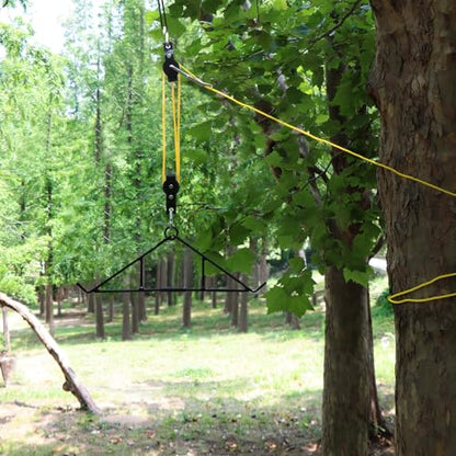 Highwild Game Hoist Gambrel & Deer Hanger Kit, 700 LB Deer Hoist Pulley System with 4:1 Lift Ratio and 44FT Rope