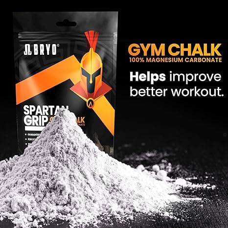 BRYO Spartan Grip Loose Chalk Bag Refill - 14.1oz - Premium Sports Chalk for Enhanced Grip - Ideal for Weightlifting, Climbing, Gymnastics, and More | Loose 14.1 oz sports chalk improves grip for weightlifting, climbing, gymnastics, powerlifting, and trai