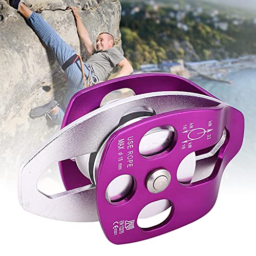 RiToEasysports Dual Pulley, for Rock Climbing Mountaineering, Suitable for Outdoor Exploring, Side Swing, Block and Tackle, Tandem Pulley