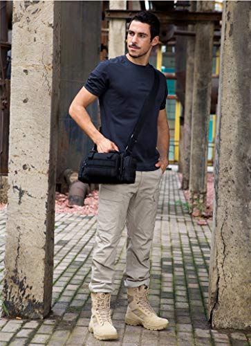 Utility 3P Military Tactical Duffle Waist Bags MOLLE Assault Shoulder Backpack Multifunction EDC Pouches Heavy Duty Fanny Packs (Black) - color: Black