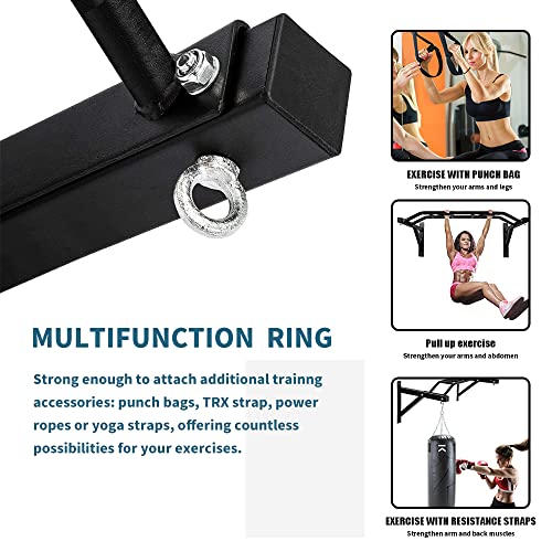 ptlsy Wall Mounted Pull Up Bar Multifunctional with Multi-grip Chin Up Bar Heavy Duty Dip Station for Home Gym Indoor Workout, Fitness Equipment, Dip Stand Supports to 440 Lbs - style: Multi Grip Style